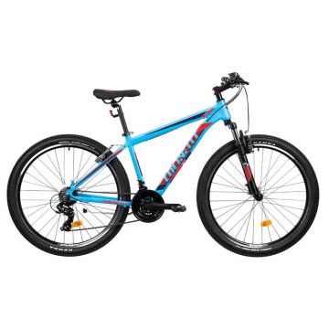 Bicicleta MTB Colinelli COL23, Marimea S, 27.5 inch, Albastru, Schimbator Shimano ST-EF500, 21 Viteze, Cadru Aluminiu, Frane V - Brake