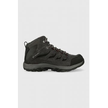 Columbia pantofi Crestwood Mid Waterproof barbati, culoarea gri