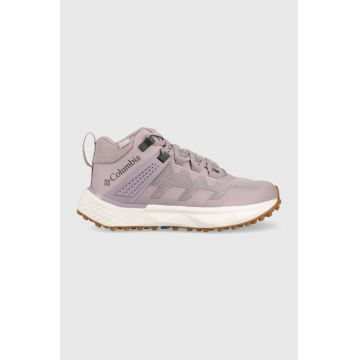 Columbia pantofi Facet 75 Mid Outdry femei, culoarea violet