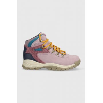Columbia pantofi Newton Ridge Plus Waterproof femei, culoarea roz