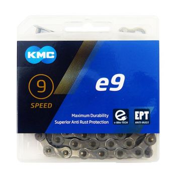 Lant KMC E9 EPT 9 Viteze 133 zale Ebike, Argintiu