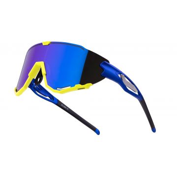 Ochelari Force Creed, lentila revo albastra, albastru/fluo