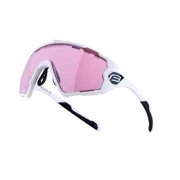 Ochelari Force Ombro, lentila roz laser, alb mat