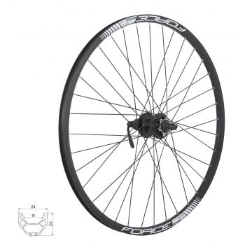 Roata spate 26 Force Basic Disc 559x19 butuc Shimano FHM475