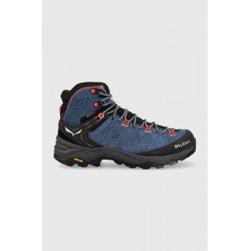 Salewa pantofi Alp Trainer 2 Mid GTX femei, culoarea albastru marin