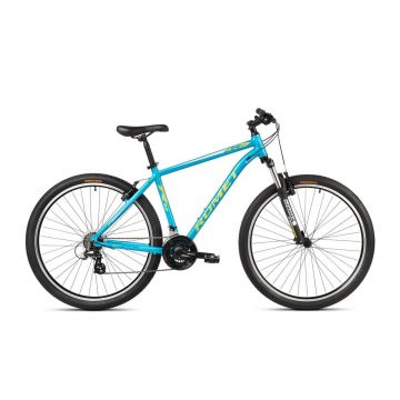 Bicicleta de munte pentru barbati Romet Rambler R9.0 Albastru/Alb/Galben 2023