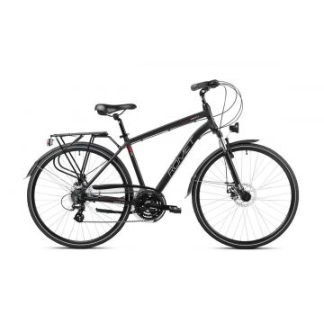 Bicicleta de trekking/oras pentru barbati Romet Wagant 2 Negru/Rosu 2023