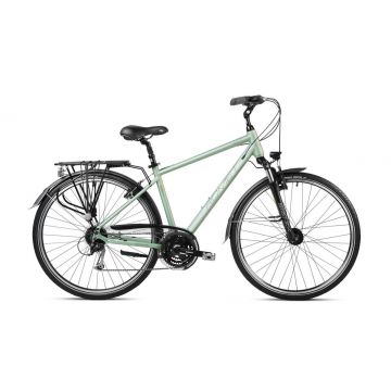 Bicicleta de trekking/oras pentru barbati Romet Wagant 5 Verde/Maro 2023