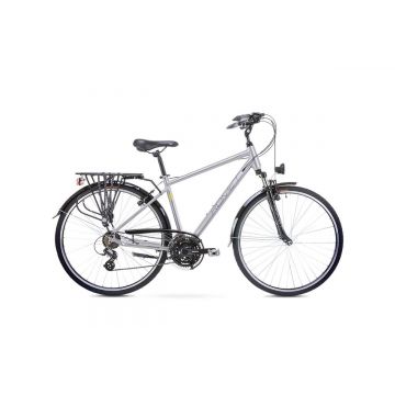 Bicicleta de trekking/oras pentru barbati Romet Wagant Argintiu/Galben 2023