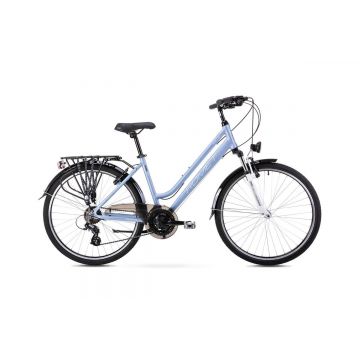 Bicicleta de trekking/oras pentru femei Romet Gazela 26 1 Albastru/Alb 2023