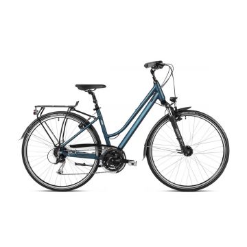 Bicicleta de trekking/oras pentru femei Romet Gazela 7 Verde Inchis 2023
