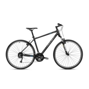 Bicicleta de trekking pentru barbati Romet Orkan 3 M Lite Negru/Albastru 2023