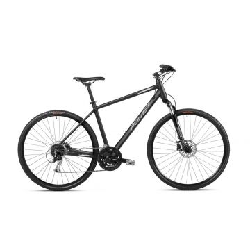 Bicicleta de trekking pentru barbati Romet Orkan 4 M Negru/Gri 2023