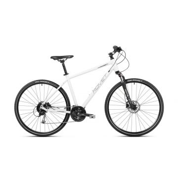 Bicicleta de trekking pentru barbati Romet Orkan 6 M Alb/Negru 2023