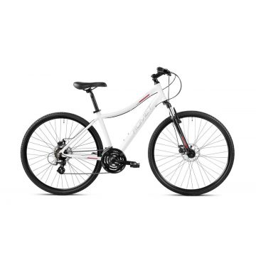 Bicicleta de trekking pentru femei Romet Orkan 1 D Alb/Roz 2023 Bicicleta de trekking pentru femei Romet Orkan 1 D Alb/Roz 2023