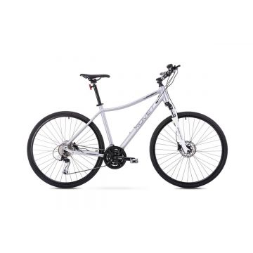 Bicicleta de trekking pentru femei Romet Orkan 4 D Argintiu/Violet 2023 Bicicleta de trekking pentru femei Romet Orkan 4 D Argintiu/Violet 2023