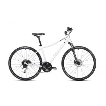 Bicicleta de trekking pentru femei Romet Orkan 5 D Alb/Gri 2023 Bicicleta de trekking pentru femei Romet Orkan 5 D Alb/Gri 2023