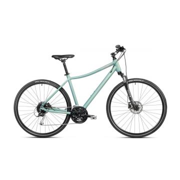 Bicicleta de trekking pentru femei Romet Orkan 5 D Masliniu/Roz 2023