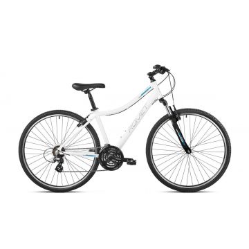 Bicicleta de trekking pentru femei Romet Orkan D Alb/Gri 2023 Bicicleta de trekking pentru femei Romet Orkan D Alb/Gri 2023