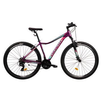 Bicicleta MTB Colinelli COL22, Marimea M, 29 inch, Violet, Schimbator Shimano, 21 Viteze, Cadru Aluminiu, Frane V - Brake