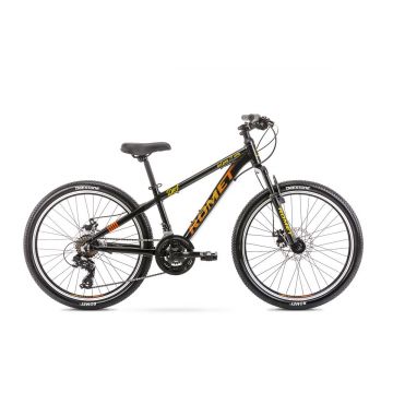 Bicicleta pentru copii Romet Rambler Dirt 24 S/12 Negru/Portocaliu 2023