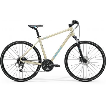 Bicicleta trekking pentru barbati Merida Crossway 40 Crem/Albastru 2022