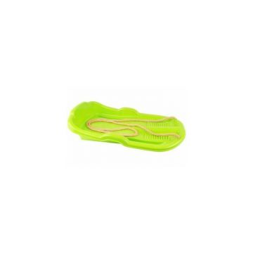 Sanie pentru copii cu franghie, din plastic verde, 62x36x11 cm, 12888