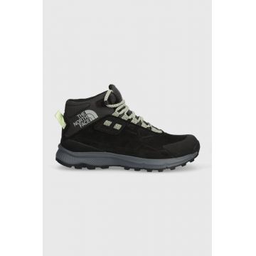 The North Face pantofi Cragstone Leather Mid WP femei, culoarea negru