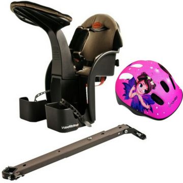 Weeride - Scaun bicicleta copii Deluxe. Pozitie montare Centru. 15 si Casca Protectie XS 44-48 Fairy Tail WR03SKFT