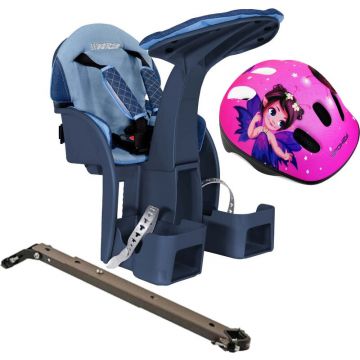 Weeride - Scaun bicicleta copii SafeFront Deluxe. Pozitie montare Centru. 15 si Casca Protectie XS 44-48 Fairy Tale WR10SKFT