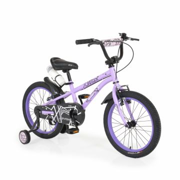 Bicicleta cu roti ajutatoare Byox Pixy Violet 18 inch