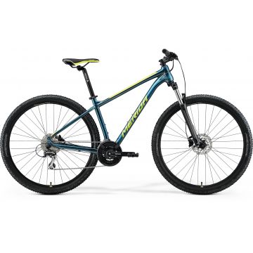 Bicicleta de munte pentru barbati Merida Big.Nine 20-2X Albastru Turcoaz/Verde lime 2022