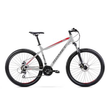 Bicicleta de munte pentru barbati Romet Rambler R7.1 Argintiu/Rosu/Grafit 2023