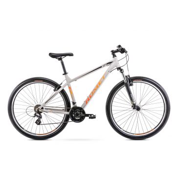 Bicicleta de munte pentru barbati Romet Rambler R9.0 Gri/Negru/Portocaliu 2023