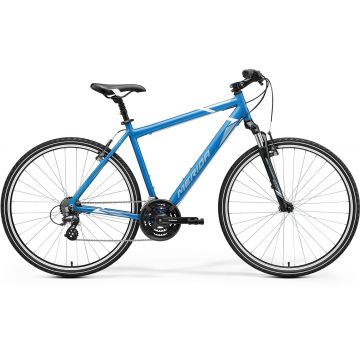 Bicicleta de Trekking/Oras Barbati Merida Crossway 10-V Albastru/Albastru/Alb 22/23
