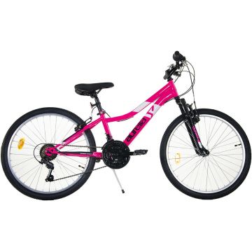 Bicicleta Dino Bikes 24 inch MTB femei Ring roz