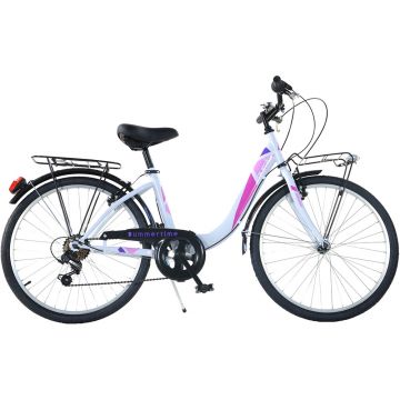 Bicicleta Dino Bikes 26 inch City Summertime alb