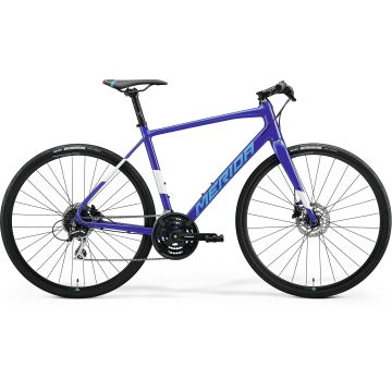 Bicicleta Fitness Unisex Merida Speeder 100 Albastru inchis mat/Albastru/Alb 22/23