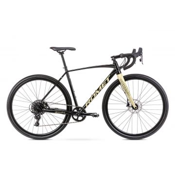 Bicicleta gravel unisex Romet Boreas 2 Lite Negru/Bej 2023
