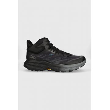 Hoka One One pantofi Speedgoat 5 Mid GTX bărbați, culoarea negru 1127918-BGAY