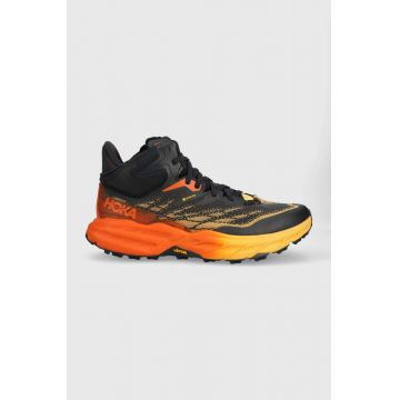 Hoka One One pantofi Speedgoat 5 Mid GTX bărbați, culoarea portocaliu 1127918-BGAY