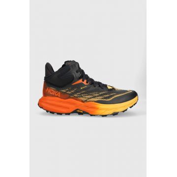Hoka pantofi Speedgoat 5 Mid GTX barbati, culoarea portocaliu