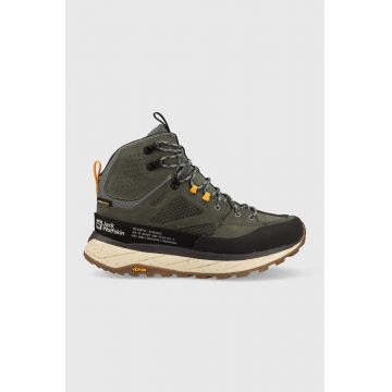 Jack Wolfskin pantofi Terraquest Texapore Mid barbati, culoarea verde