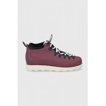 Native Pantofi culoarea bordo, izolare usoara