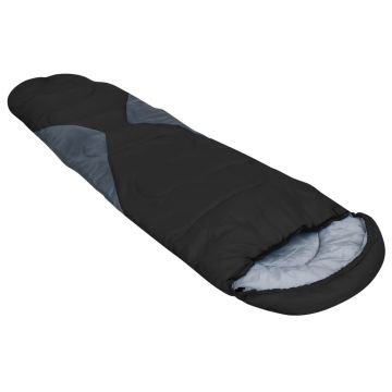 vidaXL Sac de dormit, negru, 1400 g, 5 ℃