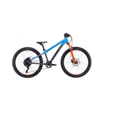 Bicicleta Copii Cube Acid 240 2023 - 24 Inch, Albastru-Portocaliu