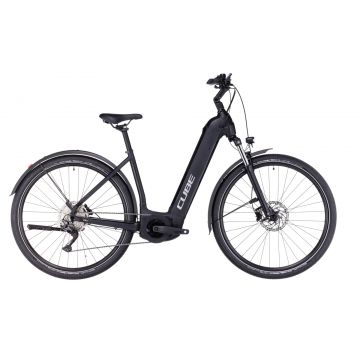 BICICLETA ELECTRICA E-BIKE CUBE NURIDE HYBRID PRO 750 ALLROAD EASY ENTRY Black Metal 2023 S (50 cm)