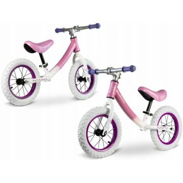 Bicicleta fara pedale Ricokids 760102 alb - roz