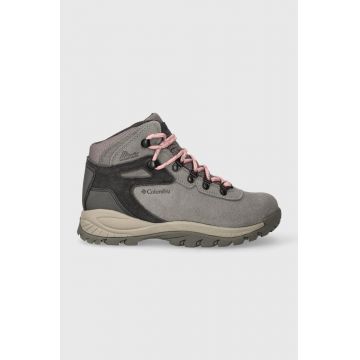 Columbia pantofi Newton Ridge Plus Waterproof femei, culoarea gri