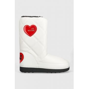 Love Moschino cizme de iarna culoarea alb, JA24172G1HIT710A